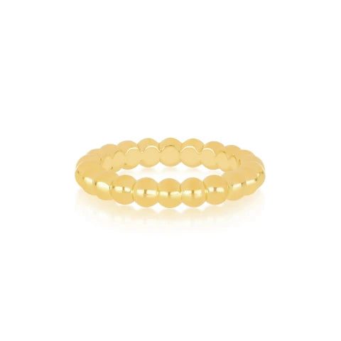 EF Collection Gold Ball Stack Ring