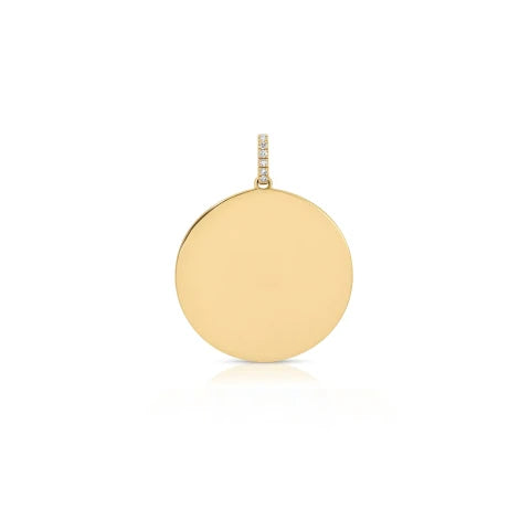 EF Collection Jumbo Gold Disc Charm