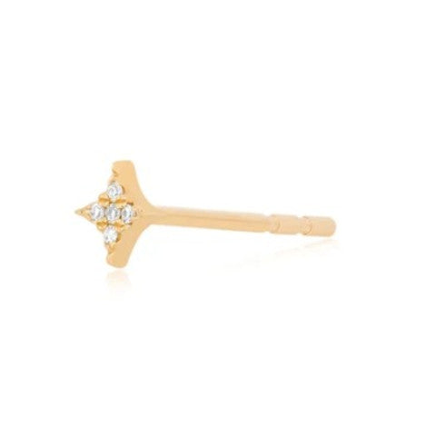 EF Collection Single Diamond Sparkle Stud