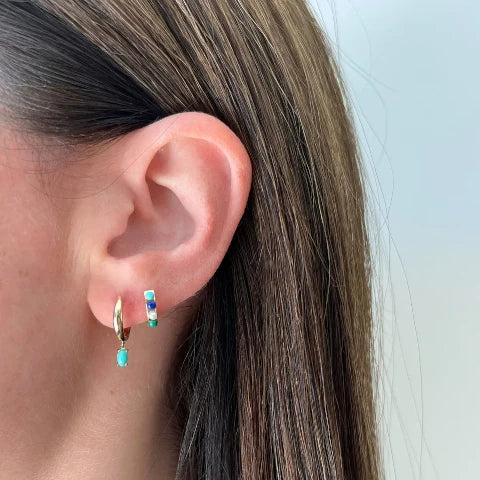 EF Collection Turquoise Drop Earrings