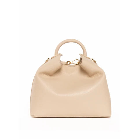 Elleme Raisin Handbag in Nude Pebbled Leather