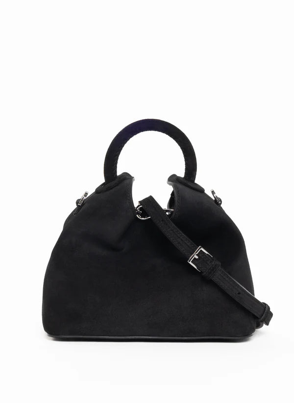 Elleme Baozi Handbag in Black Suede