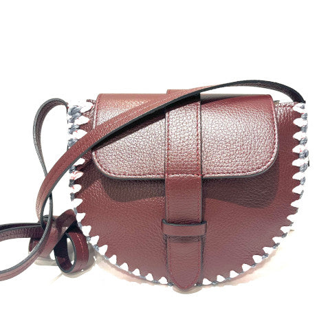 Exquisite J Leather Shoulder Bag with Trim