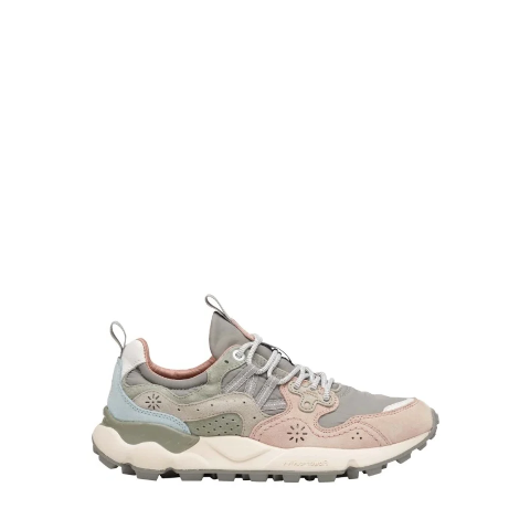 Flower Mountain Yamano 3 Uni Suede and Nylon Pink/Grey Sneaker