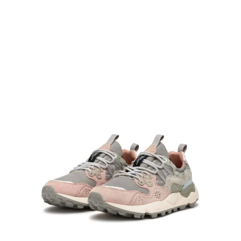 Flower Mountain Yamano 3 Uni Suede and Nylon Pink/Grey Sneaker