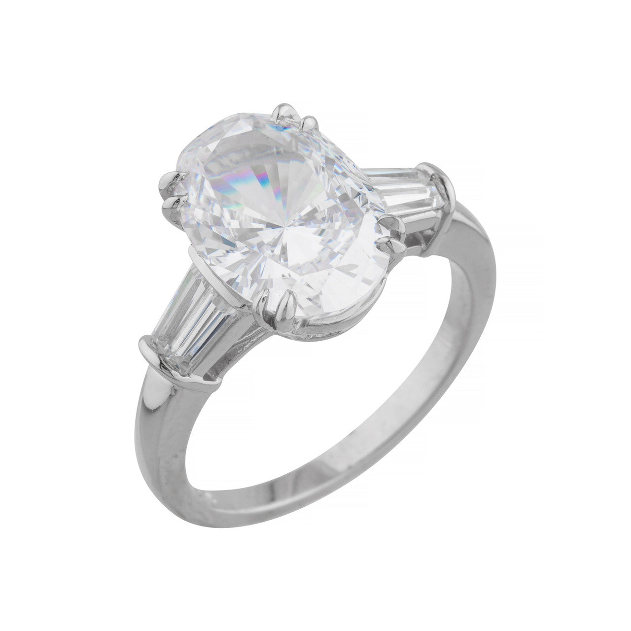 Fantasia F1477 Large Oval with Baguette Sides Ring