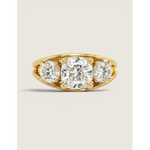 Fantasia Concord Three Stone Ring
