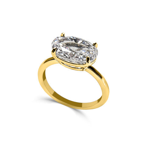 Fantasia East West Oval Cut Ring
