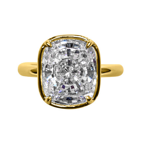 Fantasia Bezel Set Cushion Cut Ring