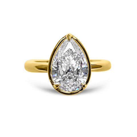 Fantasia Bezel Set Pear Shape Ring