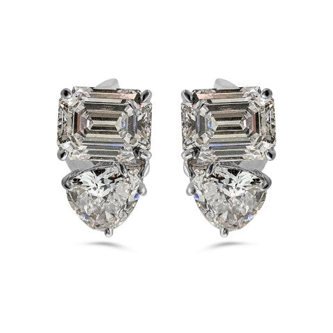 Fantasia Pear and Emerald Cut Earring