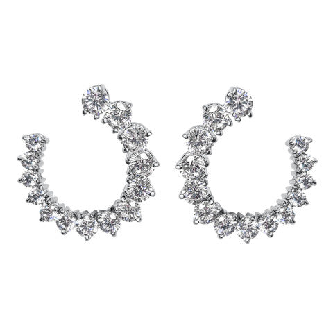 Fantasia Brilliant Cut Swirl Earrings
