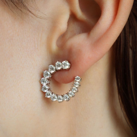 Fantasia Brilliant Cut Swirl Earrings
