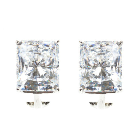 Radiant Rectangle Clip Studs with Vermeil (14 TCW)