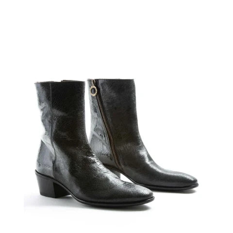 Fiorentini + Baker MATT Black Leather Boot