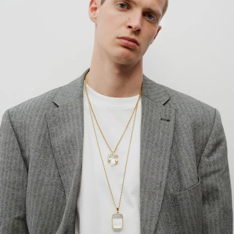 Goossens Large Crystal Pendant Necklace