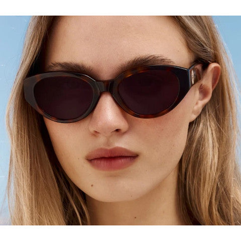 Jimmy Fairly The Meli Icons Tortoise Frame Sunglasses with Purple Lens