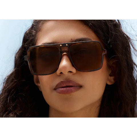 Jimmy Fairly The Nax Tortoise Frame Sunglasses with Brown Lens