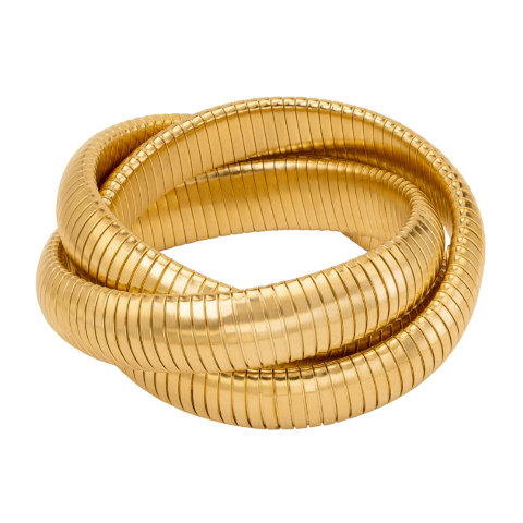 Janis Savitt Triple Cobra Bracelet - 1/2"