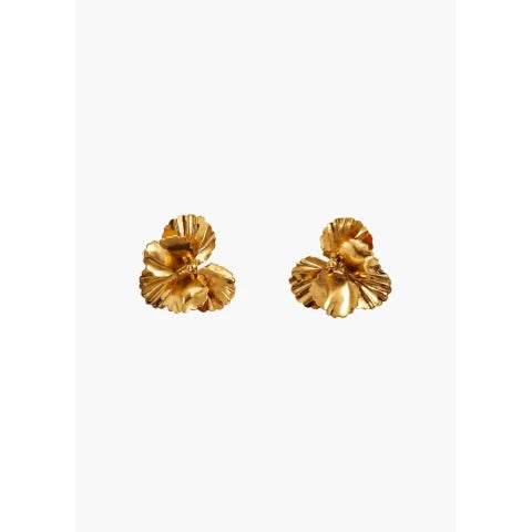 Jennifer Behr Pansy Earrings Gold