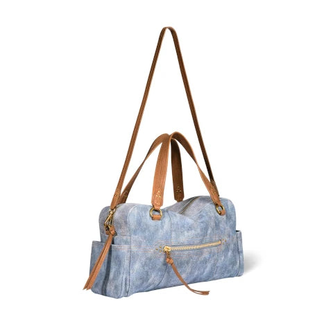 Jerome Dreyfuss Lucky Bowling Bag in Washed Jeans