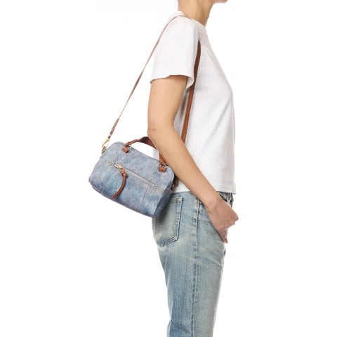 Jerome Dreyfuss Lucky Bowling Mini Bag in Washed Jeans