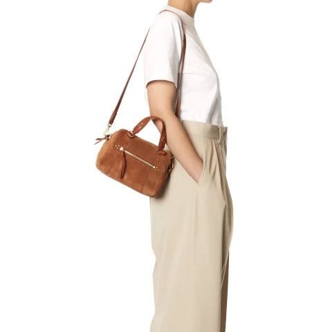 Jerome Dreyfuss Lucky Bowling Mini Handbag in Caramel