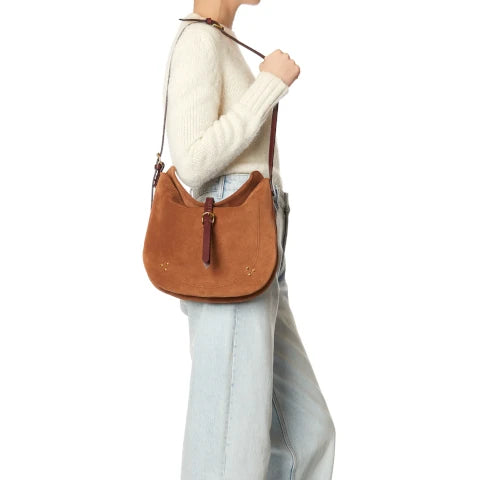 Jerome Dreyfuss Luis Handbag in Caramel Suede