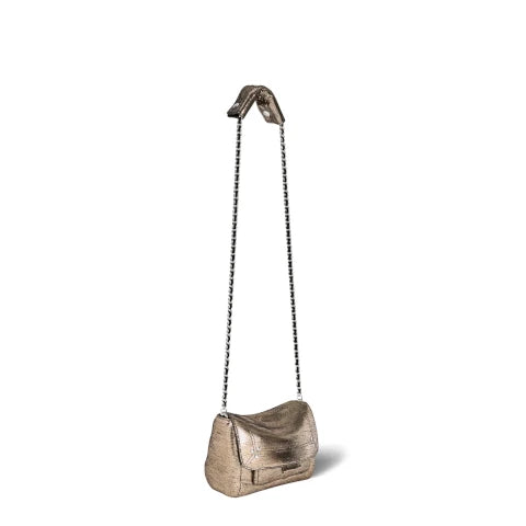 Jerome Dreyfuss Lulu Small in Champagne Lame