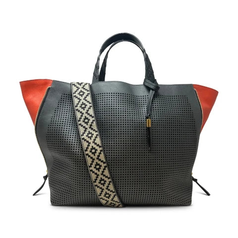 Kempton & Co. Bantham Tote in Gunmetal Geo Sport Perf