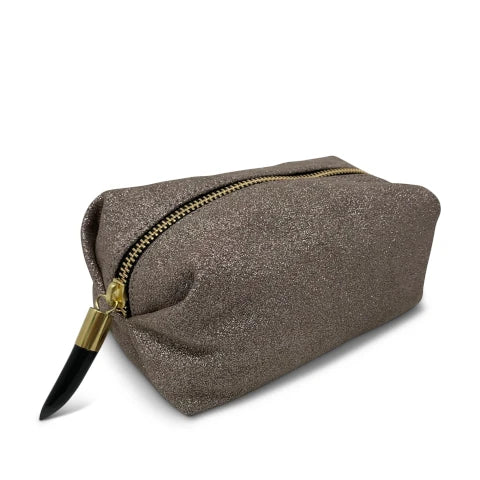 Kempton & Co. Blush Glitter Cosmetic Pouch
