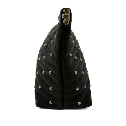 Kempton & Co. Snap Make Up Bag in Black Quilted Stud