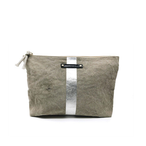 Kempton & Co. Postal Silver Stripe Pouch