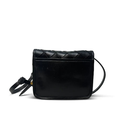 Kempton Mini Mia Bag in Black Threaded Weave