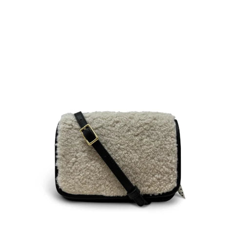 Kempton & Co. Mini Mia Leather Rattan Handbag