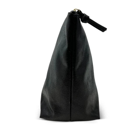 Kempton Slick Black Canvas Oversized Pouch