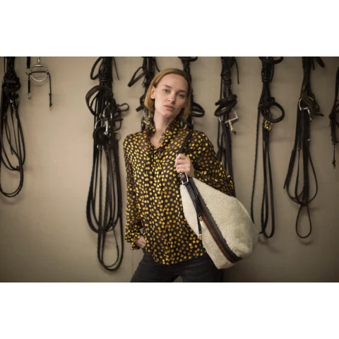 Kempton & Co. Natural Shearling Somerset Hobo