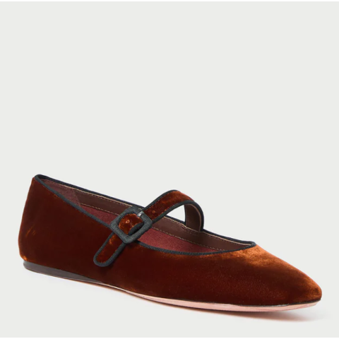 Loeffler Randall Ginger Mary Jane Flat in Brown