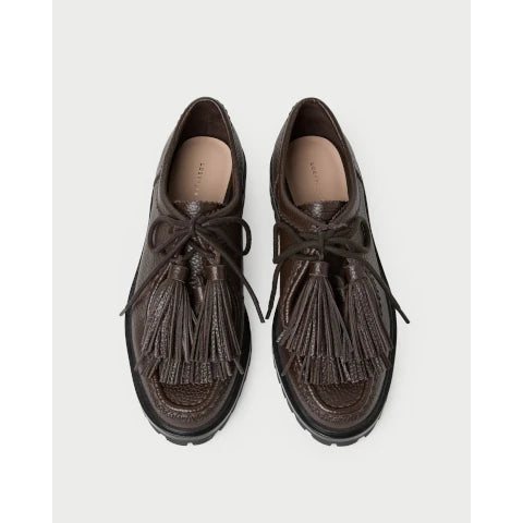 Loeffler Randall Carter Brown Lug Sole Loafer