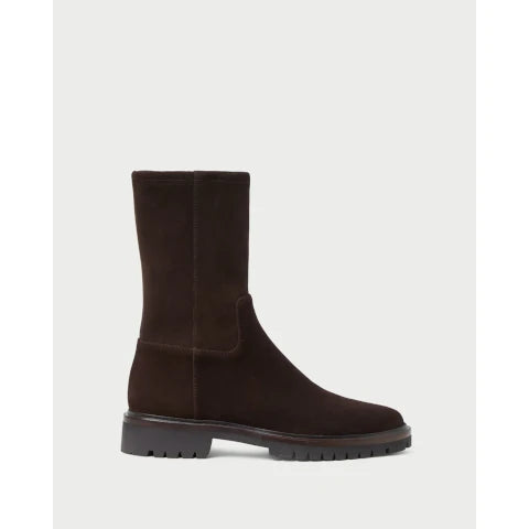 Loeffler Randall Danny Lug Boot in Brown Suede