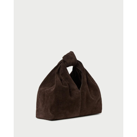 Loeffler Randall Helga Chocolate  Suede Knot Clutch