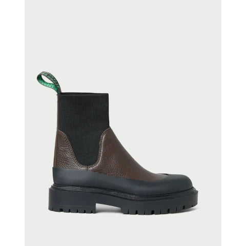 Loeffler Randall Suri Brown Leather Lug Boot