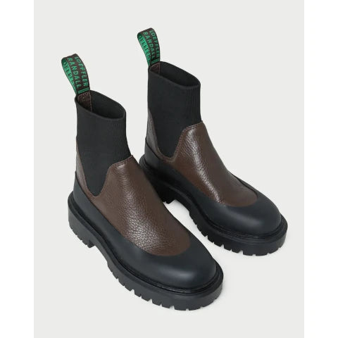 Loeffler Randall Suri Brown Leather Lug Boot