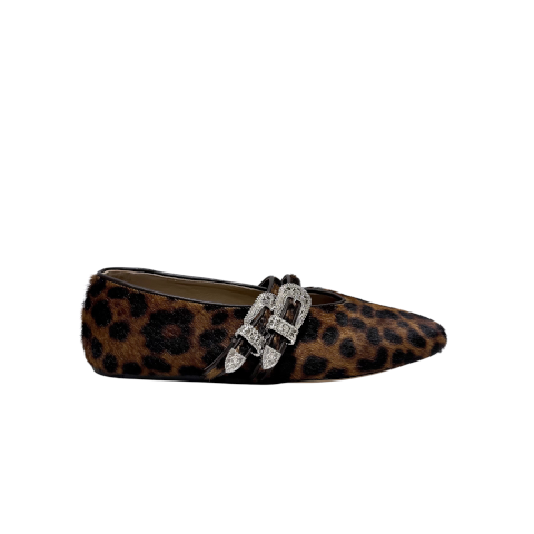 Le Monde Beryl Claudia Slipper in Leopard Calf Hair