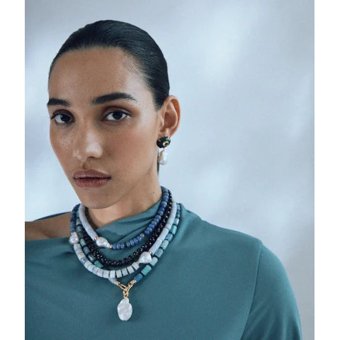 Lizzie Fortunato Cabana Necklace in Azure Sky