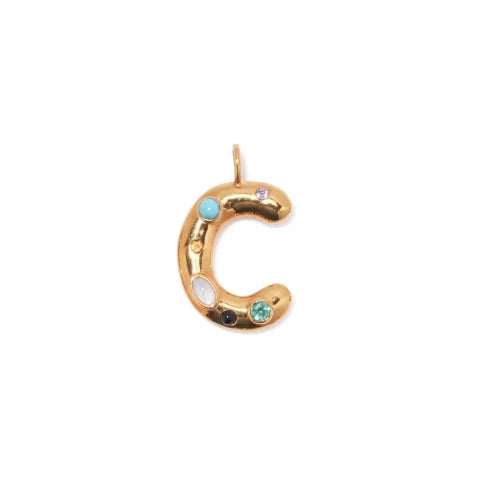 Lizzie Fortunato Confetti Letter Charm