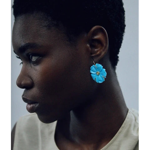 Lizzie Fortunato New Bloom Earrings in Cerulean