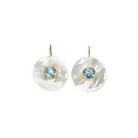 Lizzie Fortunato Taj Earrings in Blue Topaz