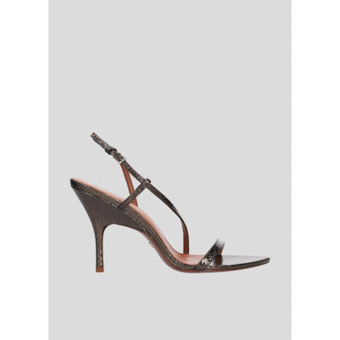 Lola Cruz Francesca Heeled Sandals 95 in Gunmetal