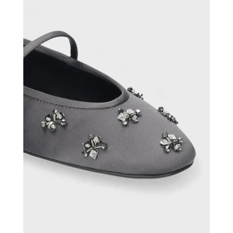 Lola Cruz Nivea Ballet Flat with Crystals